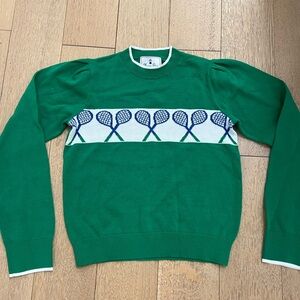 Classic Prep Green tennis sweater